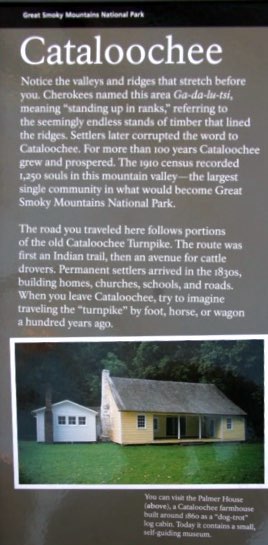 Cataloochee Interpretive Sign