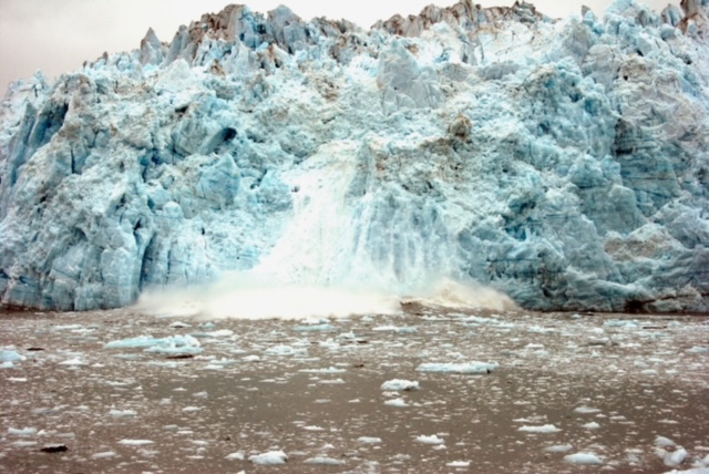 Icebergs Crashing Off Hubbard Glacier